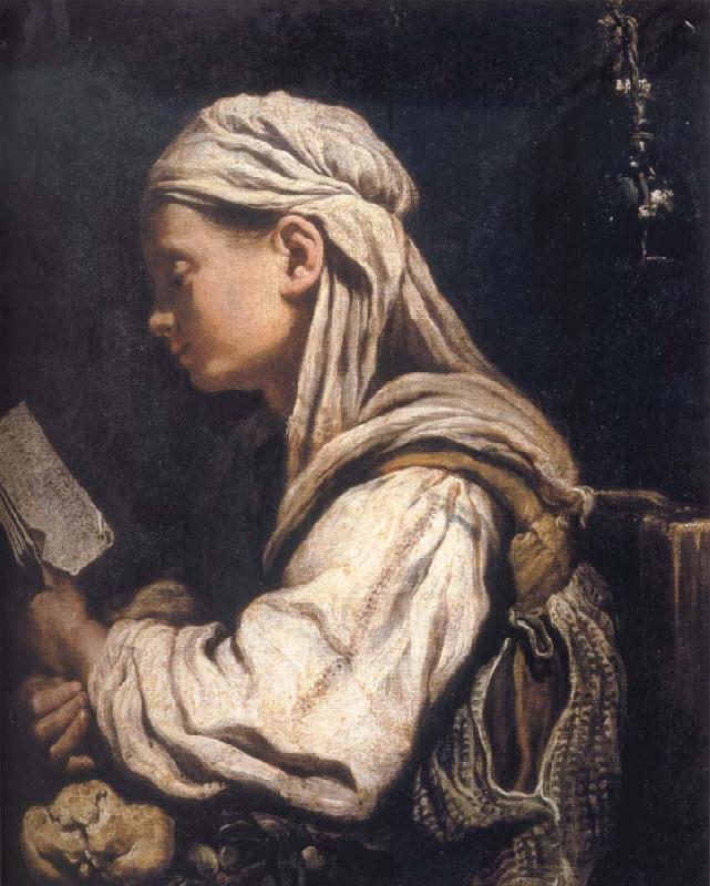 Domenico Fetti Girl Reading oil painting image